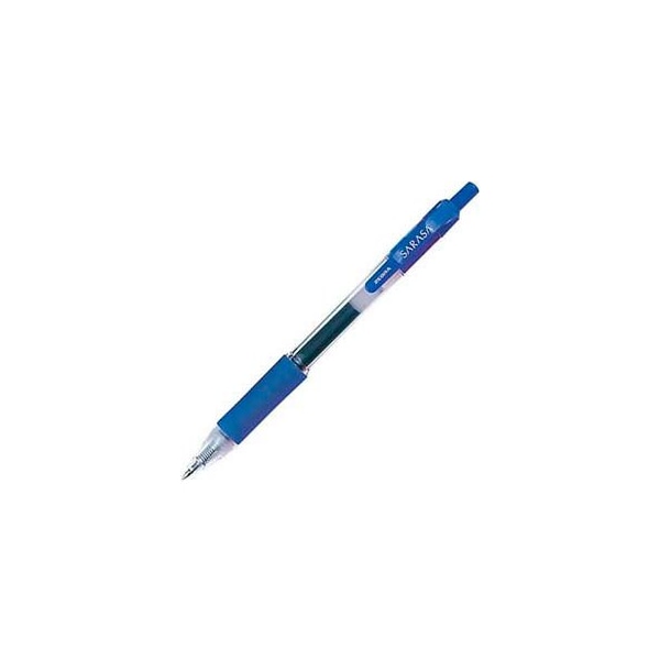 Zebra Pen Zebra Sarasa Gel Retractable Pen, Fine, 0.5mm, Blue Ink, Dozen 46720 - main